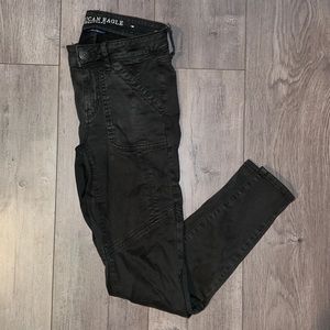 American Eagle Army Green Super Stretch Jeans